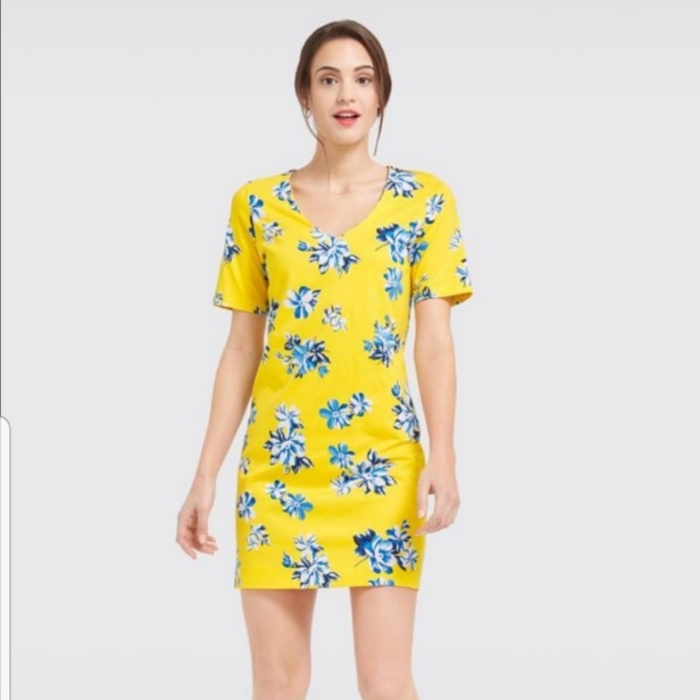 Draper James Yellow Floral Dress